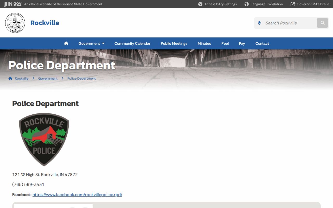 Official Rockville Police Department contact for city citation questions